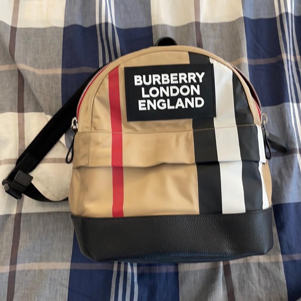 Burberry Kid's Nico Icon Stripe Backpack